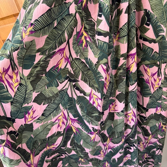 Lands End Womens Tropical Leaf Print Wrap Maxi Dress Size SMALL Resort Vacation - Picture 5 of 12